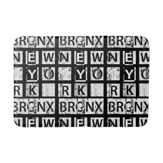Tapis De Bain Typographie grunge de Bronx New York | (Devant)