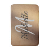 Tapis De Bain Typographie moderne marron gras & monogramme de no (Devant (Vertical))