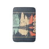 Tapis De Bain Typographie parisienne : affiche Eiffel abstraite. (Devant (Vertical))