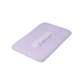 Tapis De Bain Typographie & Script Lilac Lavender Monogramme (Angle)
