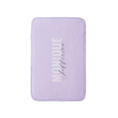 Tapis De Bain Typographie & Script Lilac Lavender Monogramme (Devant (Vertical))