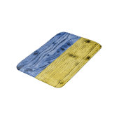 Tapis De Bain Ukraine drapeau bleu jaune motif de texture de boi (Angle)