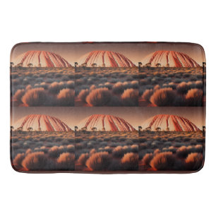 Tapis De Bain Uluru "Ayers Rock" Australia Oil Paint,