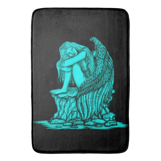 Tapis De Bain Un ange endormi sur la pierre (devant Vertical)