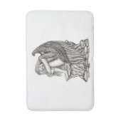Tapis De Bain Un ange endormi sur la pierre (Devant (Vertical))