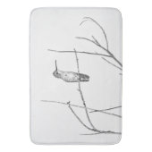Tapis De Bain Un colibri sur un bâton (devant Vertical)
