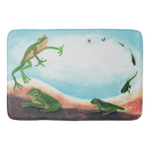 Tapis De Bain Un cycle de vie étonnant d'une grenouille