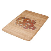 Tapis De Bain Un dragon oriental dans le bambou (Angle)