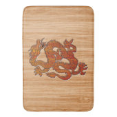 Tapis De Bain Un dragon oriental dans le bambou (devant Vertical)