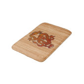 Tapis De Bain Un dragon oriental dans le bambou (Angle)