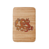 Tapis De Bain Un dragon oriental dans le bambou (Devant (Vertical))