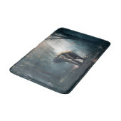 Tapis De Bain Un éléphant asiatique dans un défrichement éclairé (Angle)