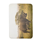 Tapis De Bain Un Rhino avec son bébé (Devant (Vertical))