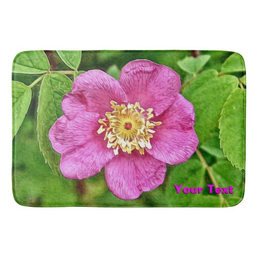 Tapis De Bain Un Rose sauvage (Devant)
