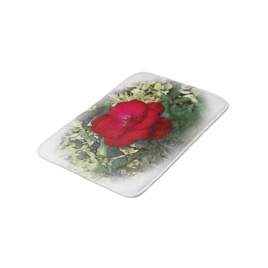 Tapis De Bain Un rose solitaire (Angle)