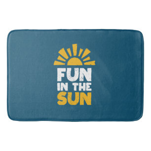 Tapis De Bain Un signe qui dit plaisir sur le soleil