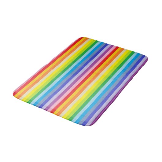 Tapis De Bain Un spectre plus large de rayures arc-en-ciel (Angle)