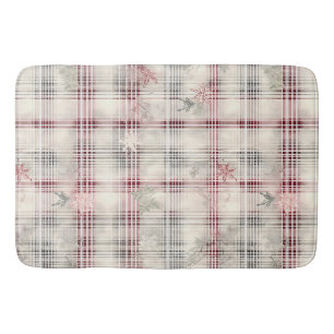 Tapis De Bain Un Tartan de Noël Floral Design série #13