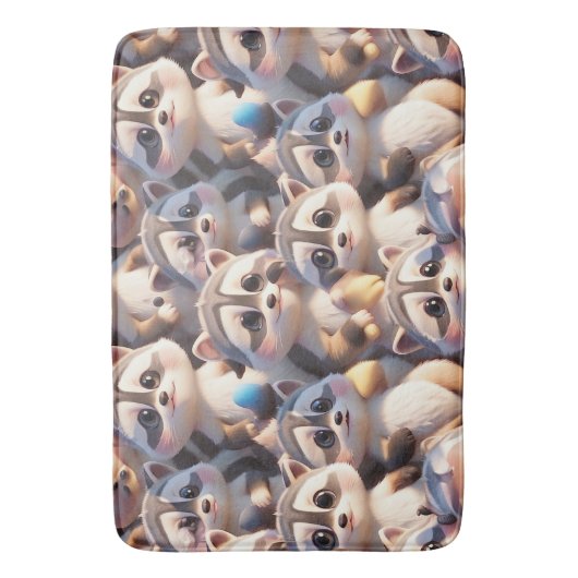 Tapis De Bain Un tas de ratons laveurs (devant Vertical)