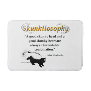 Tapis De Bain Une bonne tête de skunky et un bon coeur de skunky