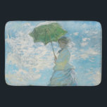 Tapis De Bain Une femme avec un parasol Claude Monet<br><div class="desc">Femme avec un parasol - Madame Monet et Son Fils. Claude Monet. 1875. Reproduction d'oeuvres d'art célèbres dans le domaine public.</div>