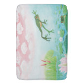 Tapis De Bain Une Grenouille S'Enfonce Dans L'Étang Illustration (devant Vertical)