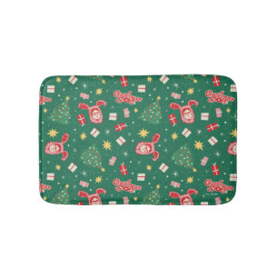 Tapis De Bain Une histoire de Noël   Motif d'icône de Noël