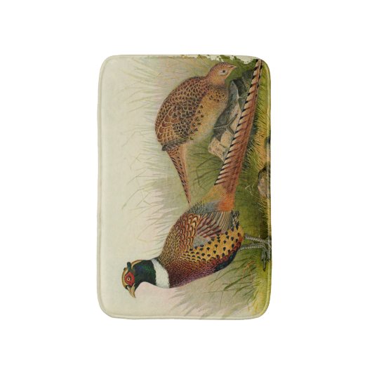 Tapis De Bain Une paire de faisans étranglés d'anneau dans un (Devant (Vertical))