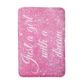 Tapis De Bain UNE PETITE FILLE AVEC UNE Parties scintillant rose (Devant (Vertical))