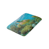 Tapis De Bain Une tortue verte sur les récifs peu profonds de (Angle)