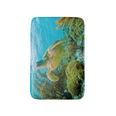 Tapis De Bain Une tortue verte sur les récifs peu profonds de (Devant (Vertical))
