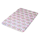Tapis De Bain Unicorne avec Motif Floral Crown & Butterflies (Angle)