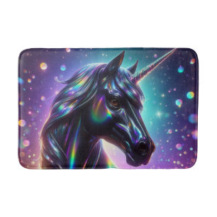 Tapis De Bain Unicorne dans un Arrière - plan étincelant
