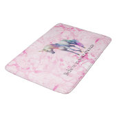 Tapis De Bain Unicorne rose Tourbillonnant fille (Angle)