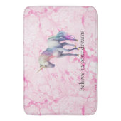 Tapis De Bain Unicorne rose Tourbillonnant fille (devant Vertical)
