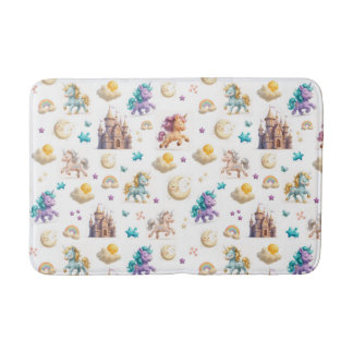 Tapis De Bain Unicorns & Fairytale Castle - Fantasy Bathroom