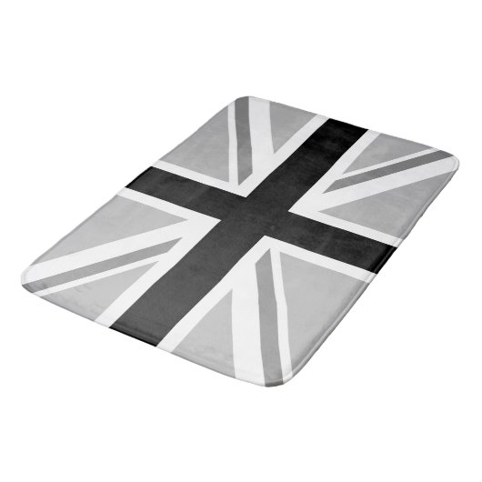 Tapis De Bain Union Jack monochrome/conception de drapeau (Angle)