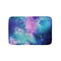 Univers Etoile Nébuleuse Rose Bleu Aquarelle Espac