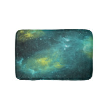 Univers Etoile Nébuleuse Vert Jaune Aquarelle Espa