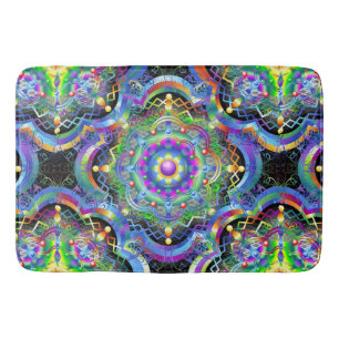 Tapis De Bain Univers Mandala Couleurs Psychédéliques
