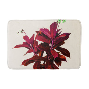 Tapis De Bain Usine de Jatropha dans rouge-foncé