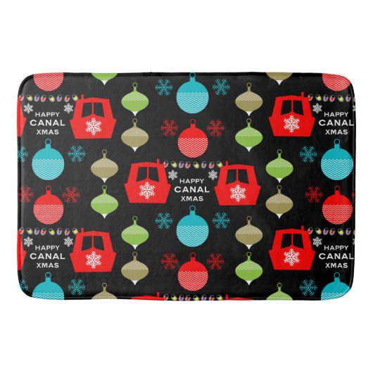 Tapis De Bain Vacances de Noël à Narroboat (Devant)
