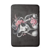 Tapis De Bain Vache bébé dans un Casquette élégant orné de fleur (Devant (Vertical))