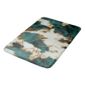 Tapis De Bain Vache blanche de l'Ouest Emerald Gold (Angle)