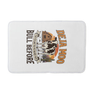 Tapis De Bain Vache drôle Deja Moo Création de chemise western v