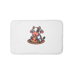 Tapis De Bain Vache Manger Pizza Margherita Repas Footies _3