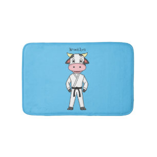 Tapis De Bain Vache mignonne en combinaison kung fu