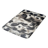 Tapis De Bain Vache noire et blanche Cowhide Fur Fur Look (Angle)