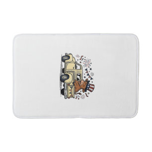 Tapis De Bain Vache patriotique conception vectorielle camion 4 