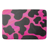 Tapis De Bain Vache rose chaud et noir (Devant)